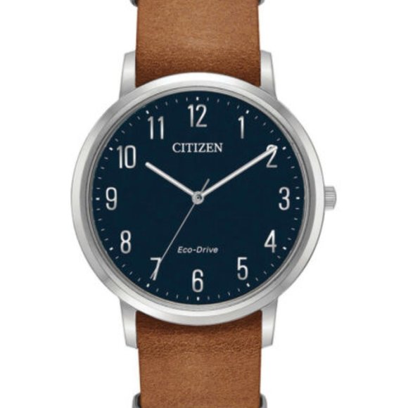 Sale! Citizen Brown Leather Band 40mm Watch - Picture 1 of 3